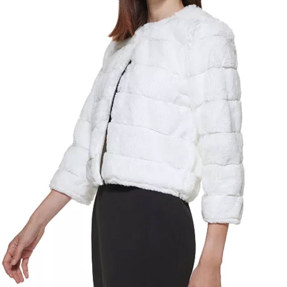 White Faux-Fur Jacket